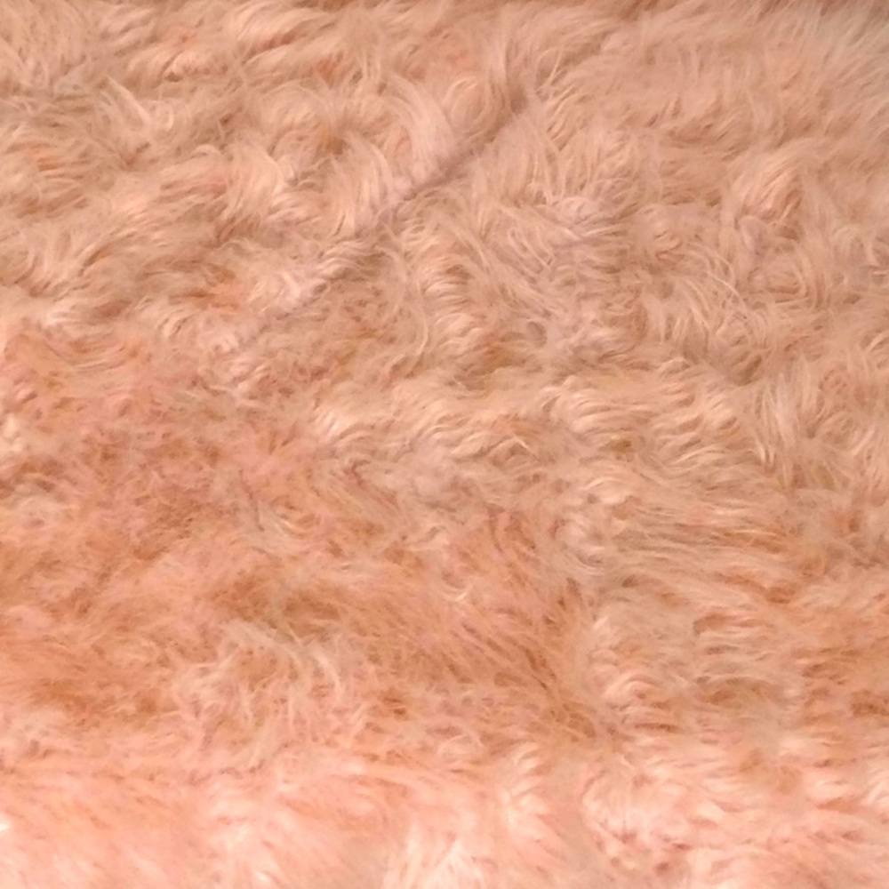 44”x31” Machine Washable Pink Fuzzy Rug